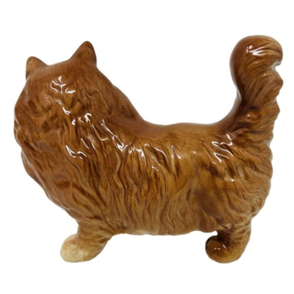 Beswick Persian Cat Ginger Orange Glossy 80s Collectible Figure 5" Tall - Picture 3 of 12